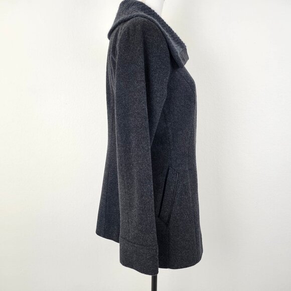Cole Haan Womens Jacket Knit Full Zip Pockets Wool Cashmere Sz 8. No Belt - Picture 5 of 16